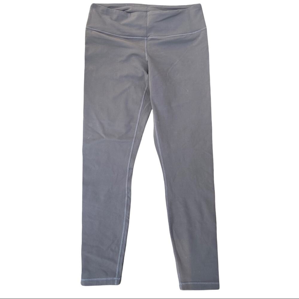 Prana Grey Athletic Stretch Yoga Cropped Leggings Women's Size Large